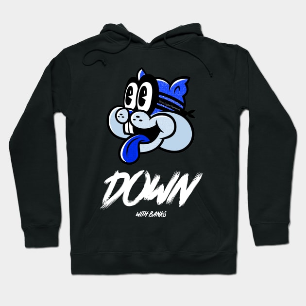 Down With Banks cat burgler Hoodie by Smart Digital Payments 